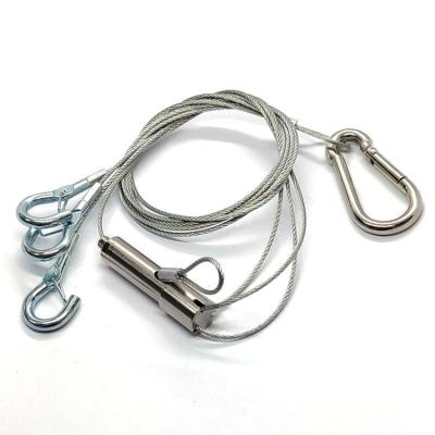 中国 Steel Wire Rope Adjustable Plant Pot Hanging Kit With Hook For Safety 販売のため