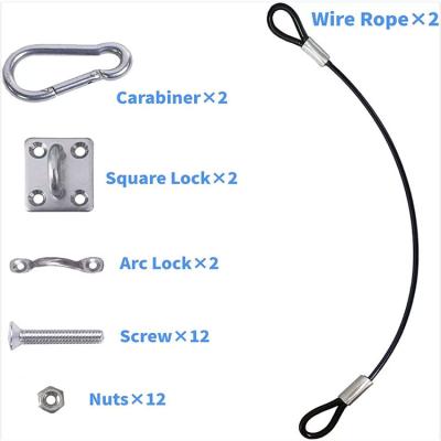 中国 Nylon Coated Wire Rope Trash Can Lid Lock Metal Outdoor Trash Can Lock 販売のため