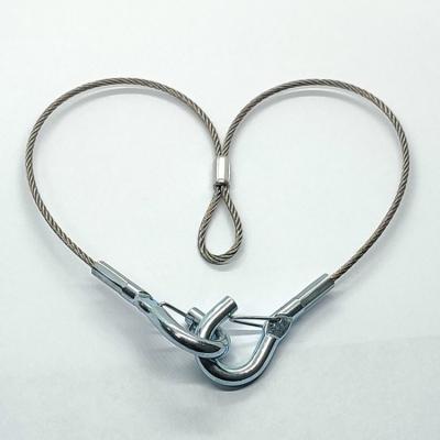 China Two Legs Hanger Wire Galvanized Steel Wire Rope Slings With Soft Eye Loops For Panel Lights for sale