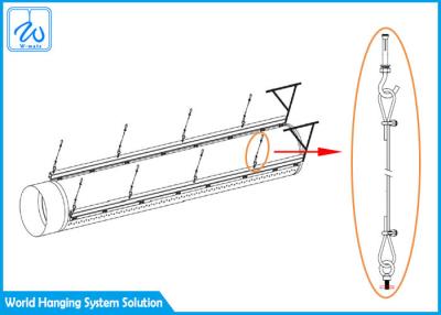 China Sistemas de suspensão do cabo do encanamento da ventilação, salões de exposição que penduram o sistema de trilha à venda