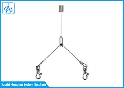 China Y - Jogo da suspensão da luz de teto do laço do cabo da extremidade do gancho com a porta-chaves da mola do giro à venda
