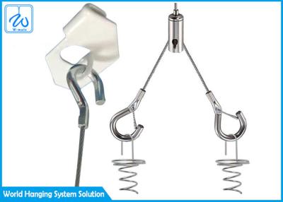 Chine Système de la suspension en métal d'une à deux pinces de câble, système de la suspension durable de plafond de baisse à vendre