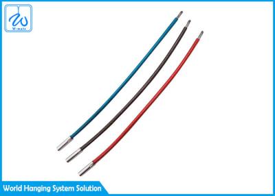 China Asamblea revestida de goma del llavero del lazo del cable, llavero flexible fuerte del alambre de acero en venta