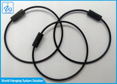 China 316 Stainless Steel Cable Loop Key Ring Nylon Coated 1.2mm for sale