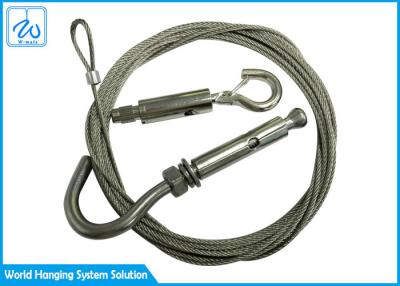 China Aircraft Wire Rope End Looping Wire Suspension Hanging Kit With Hook Cable Gripper for sale