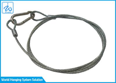 China la cuerda de alambre de acero 7*7 de 2m m Lanyard Safety Cable For Led equipara bombillas en venta