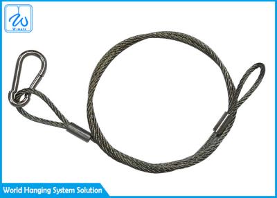 China Cabo de aço inoxidável galvanizado da segurança do estilingue da corda de fio de 3mm para dispositivos elétricos claros à venda