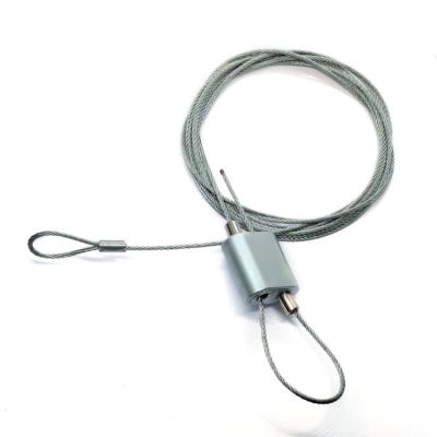 China Stainless Steel Wire Rope Adjustable Aircraft Cable Gripper LED Suspension Kit for sale