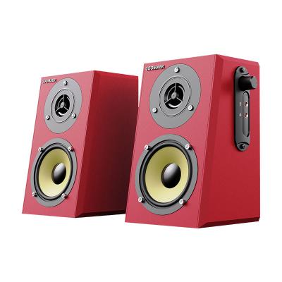 China red 2.0 Bookshelf Speakers 3inch *2 Unit For TV Immersive Experience for sale