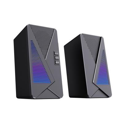 China RGB Lighting 2X3W 2.0 PC Speakers Bluetooth AUX Connection For Office for sale