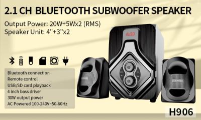 China Trendy  20W 2.1 Channel Speaker With Subwoofer Frequency Response 20Hz-20KHz for sale