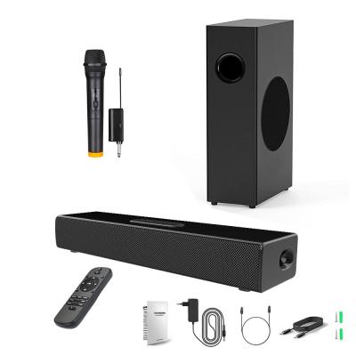 China Optical Inputs 2.1 Bluetooth Soundbar With Subwoofer No Distortion for sale