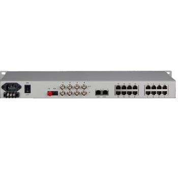 China 16 Voice over Fiber phone over fiber multiplexer 4 GE + 16 FXS or 16 FXO 20Km for sale