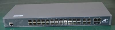 China 24Ports GE SFP Managed Gigabit Ethernet Switch with 24 GE SFP + 4 GE Combo ports for sale