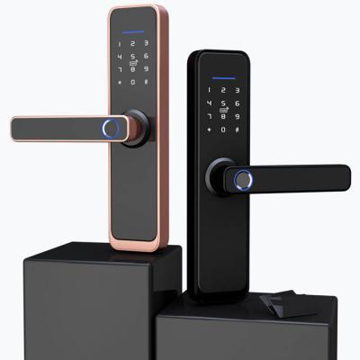 China Biometric Fingerprint Bluetooth Smart Door Locks Tuya App Controlled Door Lock for sale