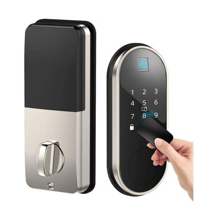 China Fechadura de porta com trava biométrica inteligente Fechaduras de porta de entrada inteligentes sem chave à venda