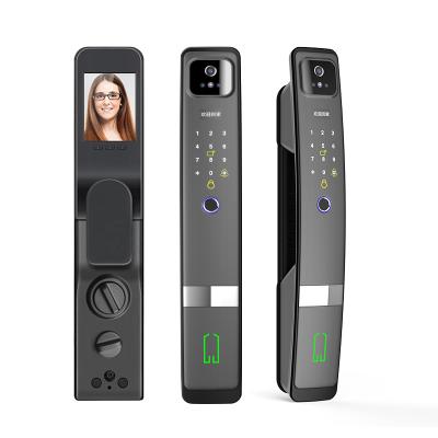 China Smart Camera Door Lock Tuya Wireless Tuya Wifi Biometric Fingerprint Automatic 3d Face Id Recognition for sale