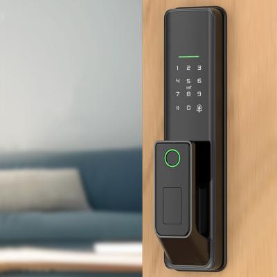 中国 Antitheft Alarm Tuya Smart Door Lock with camera Password RFID Card Multifunction Unlock 販売のため