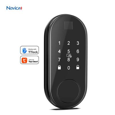 China Android Ios Smart Deadbolt Door Lock 1 Year Battery Life Stainless Steel for sale
