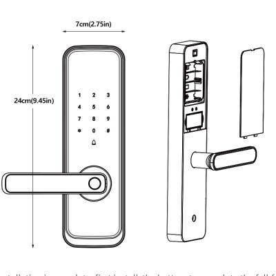 China Remote Controllable Wifi Deadbolt Lock Stainless Steel Bluetooth Enhanced Security Te koop