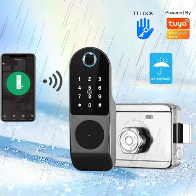중국 Tuya App Control Remote Deadbolt Lock Wifi Double Sided Fingerprint 판매용