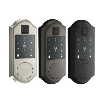 China Tuya Smart Deadbolt Door Lock Wifi Fingerprint Bluetooth Key Unlock for sale