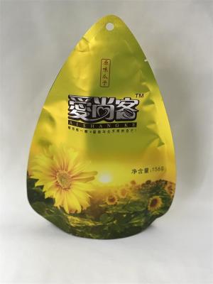 China Gemetalliseerde Mylar Stand Up Bags Vrij gevormde aangepaste bedrukking voor gedroogde snack Te koop