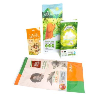 China Gloss Surface Pet Food Packaging Pouches VMPET Material Resealable Food Pouches for sale