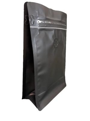 China 5-10 Days Leadtime Matt Flat Bottom Pouch With Ziplock For Coffee Packaging for sale