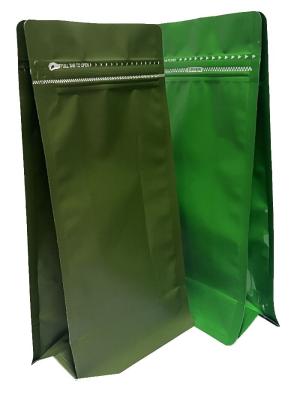 China PE Aluminum Material Flat Bottom Valve Bag For 500g Coffee Packaging Te koop