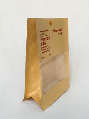 China Custom Flat Bottom Pouch With Gravure Printing Eco Friendly Kraft Paper à venda