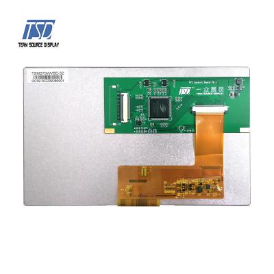 中国 UART 7 インチ 500 Nits 800x480 TN RGB スマート LCD モジュール PN TSM070WVBE-32 販売のため