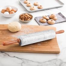 China Wood Handle 18 Inch Marble Rolling Pin High Heat Resistance for sale