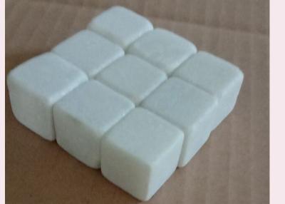China White Surface Honed Cubic Whisky Stone , Whiskey Cooling Stones 9 Pieces 2x2x2cm for sale