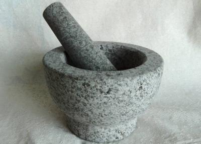 China Pedra da erva resistente de umidade feito à mão do granito do pilão do almofariz de 6 polegadas à venda