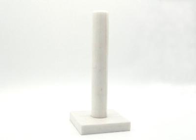 China White Stone Paper Towel Holder , Marble Paper Towel Stand Square Base for sale
