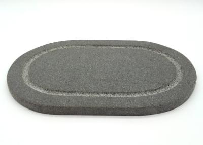 Chine Plats de gril de pierre de bifteck de basalte, plats chauds de gril en pierre ovale pour la cuisson à vendre