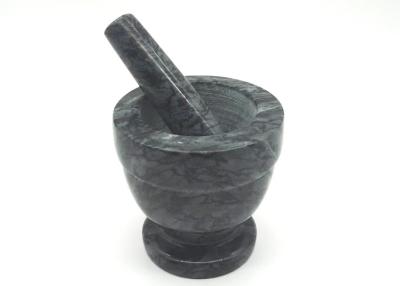 China Marble Stone Mortar And Pestle Kitchen Item Convenient Easy Cleaning for sale