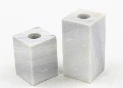 China 100% Natural marble 5x5x7cm Stone Candle Holders à venda
