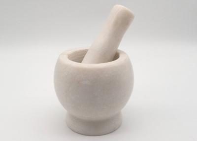China Round Stone Mortar And Pestle Natural Solid Granite Herb Grinding for sale