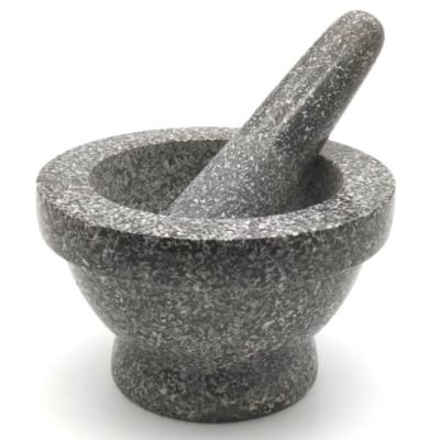 China Granite Stone Pestle And Mortar Set polished Herb Tools for sale