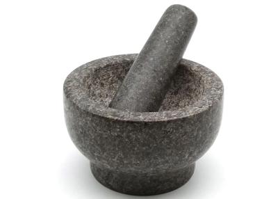 China Almofariz de pedra do granito da ferramenta da cozinha e para moer o alho feito a mão das especiarias do esmagamento à venda