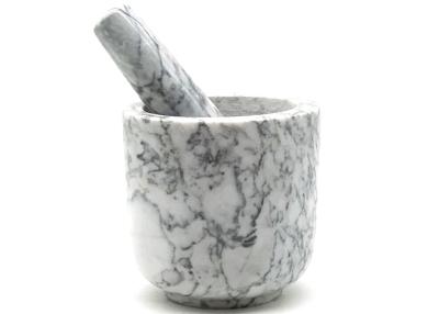 China Marble Stone Mortar And Pestle Crush Spices Garlic Herb Spice Grinder for sale