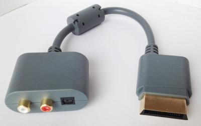 Chine Nouvel adaptateur audio optique pour le câble/corde de Microsoft XBOX 360 poids du commerce RCA R/L à vendre