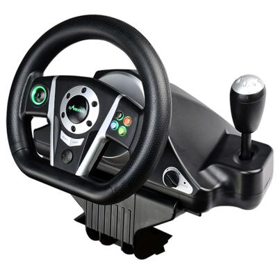 China Dual Vibration Gaming Steering Wheel And Pedals , Usb Steering Wheel 270 Degree Rotation for sale