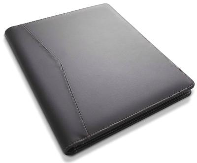 China Custom PU Faux Leather Mens Letter Size Folder Padfolio Legal Folder with Clipboard for Documents, Business, Resume, Papers for sale