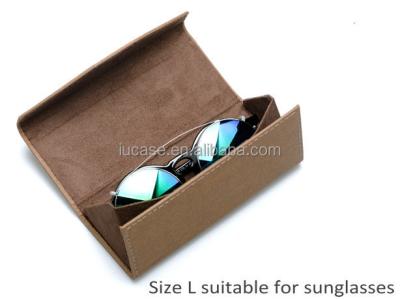 China Folding Compact Glasses Case Clam Shell Style Eyeglasses Case For Triangular Foldable Hard Oversized Sunglasses for sale