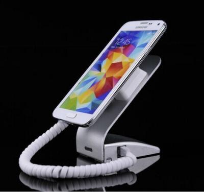 China COMER Excellent quality Phone alarm counter bracket for retailer cell phone stores with charging cables for sale
