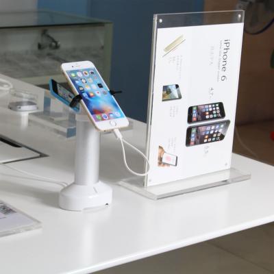 China COMER alarm anti-theft security mobile phone display stand counter holder with charger for sale