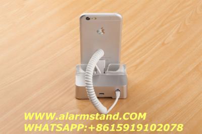 China COMER  anti-theft alarm display holders for handsets stands with security and price tags acrylic base for sale